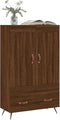vidaXL - Hoge - kast - 69,5x31x115 - cm - bewerkt - hout - bruin - eikenkleur