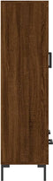 vidaXL - Hoge - kast - 69,5x31x115 - cm - bewerkt - hout - bruin - eikenkleur