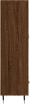 vidaXL - Hoge - kast - 69,5x31x115 - cm - bewerkt - hout - bruin - eikenkleur