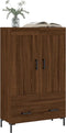 vidaXL - Hoge - kast - 69,5x31x115 - cm - bewerkt - hout - bruin - eikenkleur
