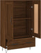 vidaXL - Hoge - kast - 69,5x31x115 - cm - bewerkt - hout - bruin - eikenkleur