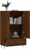 vidaXL - Hoge - kast - 69,5x31x115 - cm - bewerkt - hout - bruin - eikenkleur