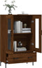vidaXL - Hoge - kast - 69,5x31x115 - cm - bewerkt - hout - bruin - eikenkleur