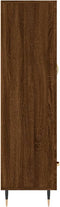 vidaXL - Hoge - kast - 69,5x31x115 - cm - bewerkt - hout - bruin - eikenkleur