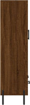 vidaXL - Hoge - kast - 69,5x31x115 - cm - bewerkt - hout - bruin - eikenkleur