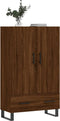 vidaXL - Hoge - kast - 69,5x31x115 - cm - bewerkt - hout - bruin - eikenkleur
