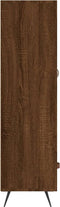 vidaXL - Hoge - kast - 69,5x31x115 - cm - bewerkt - hout - bruin - eikenkleur