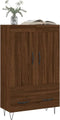 vidaXL - Hoge - kast - 69,5x31x115 - cm - bewerkt - hout - bruin - eikenkleur