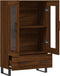 vidaXL - Hoge - kast - 69,5x31x115 - cm - bewerkt - hout - bruin - eikenkleur