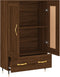 vidaXL - Hoge - kast - 69,5x31x115 - cm - bewerkt - hout - bruin - eikenkleur