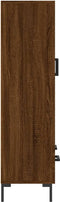 vidaXL - Hoge - kast - 69,5x31x115 - cm - bewerkt - hout - bruin - eikenkleur