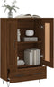 vidaXL - Hoge - kast - 69,5x31x115 - cm - bewerkt - hout - bruin - eikenkleur