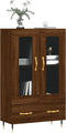 vidaXL - Hoge - kast - 69,5x31x115 - cm - bewerkt - hout - bruin - eikenkleur