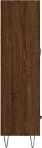 vidaXL - Hoge - kast - 69,5x31x115 - cm - bewerkt - hout - bruin - eikenkleur