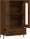 vidaXL - Hoge - kast - 69,5x31x115 - cm - bewerkt - hout - bruin - eikenkleur