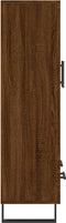 vidaXL - Hoge - kast - 69,5x31x115 - cm - bewerkt - hout - bruin - eikenkleur