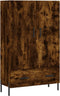 vidaXL - Hoge - kast - 69,5x31x115 - cm - bewerkt - hout - gerookt - eikenkleurig