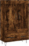 vidaXL - Hoge - kast - 69,5x31x115 - cm - bewerkt - hout - gerookt - eikenkleurig