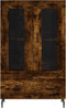 vidaXL - Hoge - kast - 69,5x31x115 - cm - bewerkt - hout - gerookt - eikenkleurig
