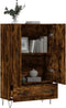 vidaXL - Hoge - kast - 69,5x31x115 - cm - bewerkt - hout - gerookt - eikenkleurig