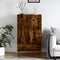 vidaXL - Hoge - kast - 69,5x31x115 - cm - bewerkt - hout - gerookt - eikenkleurig