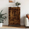 vidaXL - Hoge - kast - 69,5x31x115 - cm - bewerkt - hout - gerookt - eikenkleurig
