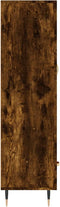 vidaXL - Hoge - kast - 69,5x31x115 - cm - bewerkt - hout - gerookt - eikenkleurig