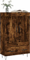 vidaXL - Hoge - kast - 69,5x31x115 - cm - bewerkt - hout - gerookt - eikenkleurig