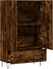 vidaXL - Hoge - kast - 69,5x31x115 - cm - bewerkt - hout - gerookt - eikenkleurig