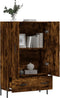 vidaXL - Hoge - kast - 69,5x31x115 - cm - bewerkt - hout - gerookt - eikenkleurig