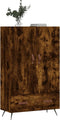 vidaXL - Hoge - kast - 69,5x31x115 - cm - bewerkt - hout - gerookt - eikenkleurig