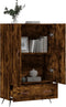 vidaXL - Hoge - kast - 69,5x31x115 - cm - bewerkt - hout - gerookt - eikenkleurig