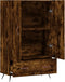 vidaXL - Hoge - kast - 69,5x31x115 - cm - bewerkt - hout - gerookt - eikenkleurig