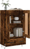 vidaXL - Hoge - kast - 69,5x31x115 - cm - bewerkt - hout - gerookt - eikenkleurig