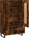 vidaXL - Hoge - kast - 69,5x31x115 - cm - bewerkt - hout - gerookt - eikenkleurig