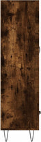 vidaXL - Hoge - kast - 69,5x31x115 - cm - bewerkt - hout - gerookt - eikenkleurig