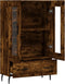 vidaXL - Hoge - kast - 69,5x31x115 - cm - bewerkt - hout - gerookt - eikenkleurig