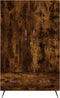 vidaXL - Hoge - kast - 69,5x31x115 - cm - bewerkt - hout - gerookt - eikenkleurig