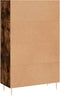 vidaXL - Hoge - kast - 69,5x31x115 - cm - bewerkt - hout - gerookt - eikenkleurig