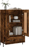 vidaXL - Hoge - kast - 69,5x31x115 - cm - bewerkt - hout - gerookt - eikenkleurig