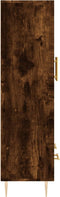 vidaXL - Hoge - kast - 69,5x31x115 - cm - bewerkt - hout - gerookt - eikenkleurig
