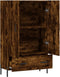 vidaXL - Hoge - kast - 69,5x31x115 - cm - bewerkt - hout - gerookt - eikenkleurig