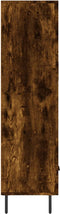 vidaXL - Hoge - kast - 69,5x31x115 - cm - bewerkt - hout - gerookt - eikenkleurig
