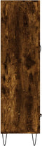 vidaXL - Hoge - kast - 69,5x31x115 - cm - bewerkt - hout - gerookt - eikenkleurig
