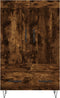vidaXL - Hoge - kast - 69,5x31x115 - cm - bewerkt - hout - gerookt - eikenkleurig