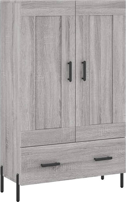 vidaXL - Hoge - kast - 69,5x31x115 - cm - bewerkt - hout - grijs - sonoma - eikenkleurig