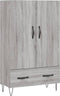 vidaXL - Hoge - kast - 69,5x31x115 - cm - bewerkt - hout - grijs - sonoma - eikenkleurig