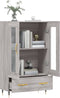 vidaXL - Hoge - kast - 69,5x31x115 - cm - bewerkt - hout - grijs - sonoma - eikenkleurig