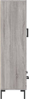 vidaXL - Hoge - kast - 69,5x31x115 - cm - bewerkt - hout - grijs - sonoma - eikenkleurig