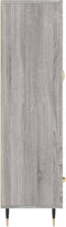 vidaXL - Hoge - kast - 69,5x31x115 - cm - bewerkt - hout - grijs - sonoma - eikenkleurig